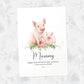 Thank You Personalised Name Gift Animal Prints Pig Wall Art Custom Fathers Day Son Grandad Present