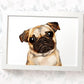 Fawn Pug Print | Dog Art Prints