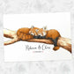 Two Red Pandas A3 Unframed Art Print Personalized With Names And Date For A Heartwarming Valentines Day Gift