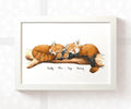 Red Panda Family of Four Personalised Print 2A2B