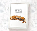 Red Panda Sleeping Print "Enjoy the Simple Pleasures"