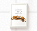 Red Pandas Nursery Print for Twins "We made a wish & two came true"