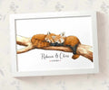 Personalised Red Panda Wedding Anniversary Print