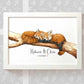 Personalized Red Panda Couple A3 Framed Print Featuring Names And Date For A Memorable 50th Anniversary Gift For Parents