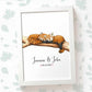 Personalized Red Panda Couple A4 Framed Print Featuring Newlywed Names And Date For A Unique Wedding Gift