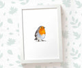 Robin Woodland Bird Nursery Print