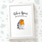 Bird Memorial Name Parent Loss Funeral Gift Prints Robins Appear Wall Art Handmade Remembrance Mother Father