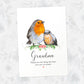 Bird Thank You Personalised Name Gift Prints Robin Wall Art Custom Mothers Day Daughter Love Grandma