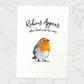 Bird Memorial Name Parent Loss Funeral Gift Prints Robins Appear Wall Art Handmade Sympathy Grandma Grandad