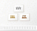 Safari Animals Triplet Nursery Prints Set of 3