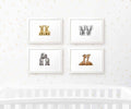 Safari Animals Twin Nursery Prints Set of 4