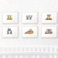 Safari Nursery Prints Twin New Baby Shower Gift Ideas Animal Wall Art Set Playroom Decor UK
