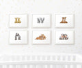Safari Animals Twin Nursery Prints Set of 6