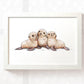 Triplet Seals Nursery Art Print | Seal Children's Wall Art