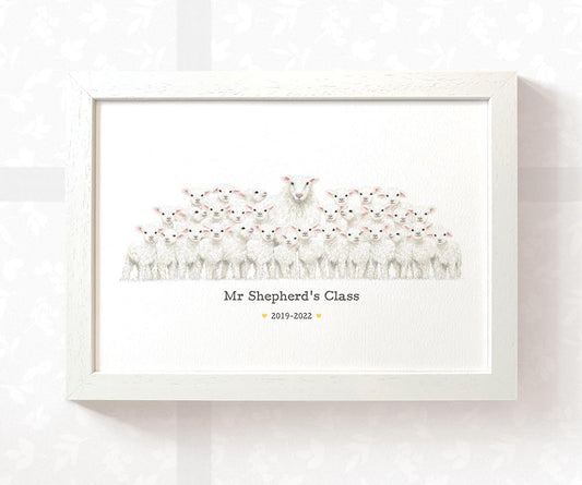 Personalised Gift For Teacher Appreciation Thank You Best Headteacher Presents Sheep Custom Prints Meaningful Farewell Ideas