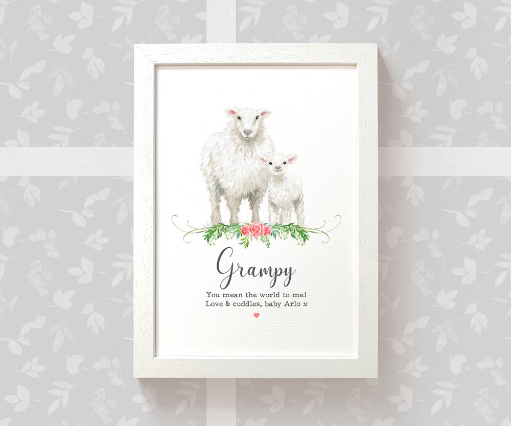 Thank You Personalised Name Gift Animal Prints Sheep Wall Art Custom Teacher Mum Best Friend Present