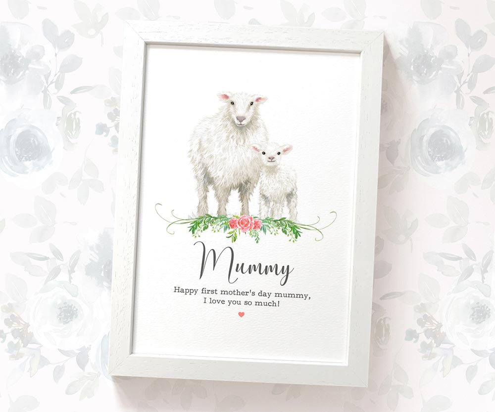Thank You Personalised Name Gift Animal Prints Sheep Wall Art Custom Mothers Day Daughter Teacher Present