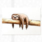 Lazy Sloth Animal Print