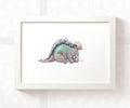 Stegosaurus Dinosaur Nursery Print