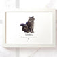 Tabby Cat Kitten Pet Portrait Memorial Loss Christmas Gift Name Sign Personalised Birthday Wall Art Print