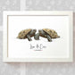 Personalized Tortoise Couple A3 Framed Print Featuring Names And Date For A Memorable 50th Anniversary Gift For Parents