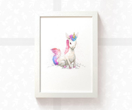 Unicorn Nursery Art Print | Children's Wall Art