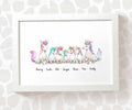Personalised Unicorn Family Portrait