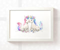 Unicorn Nursery Print for Twins