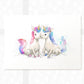 Unicorn Nursery Print for Twins
