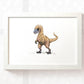 Velociraptor Nursery Art Print | Dinosaur Children's Wall Art