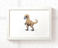 Velociraptor Dinosaur Nursery Print