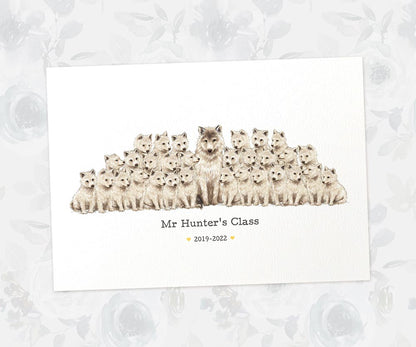 Personalised Amazing Teacher Gifts Homemade Ideas Nursery Thank You Presents Headteacher Retirement Wolf Custom Animal Prints