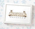 Personalised Wolf Family Portrait