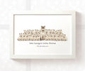 Personalised Wolf Best Teacher Print