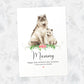 Thank You Personalised Name Gift Animal Prints Wolf Wall Art Custom Fathers Day Son Grandad Present