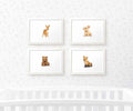 Woodland Animal Nursery Prints Set of 4