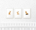 Woodland Animal Nursery Prints Set of 3