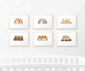 Woodland Animals Triplet Nursery Prints Set of 6