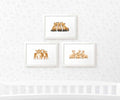 Woodland Animals Triplet Nursery Prints Set of 3