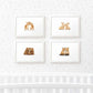 Woodland Nursery Prints Twin New Baby Shower Gift Ideas Animal Wall Art Set Playroom Decor UK