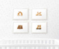 Woodland Animals Twin Nursery Prints Set of 4