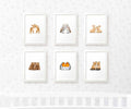 Woodland Animals Twin Nursery Prints Set of 6