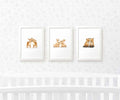 Woodland Animals Twin Nursery Prints Set of 3