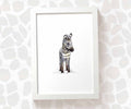 Zebra Safari Animal Nursery Print