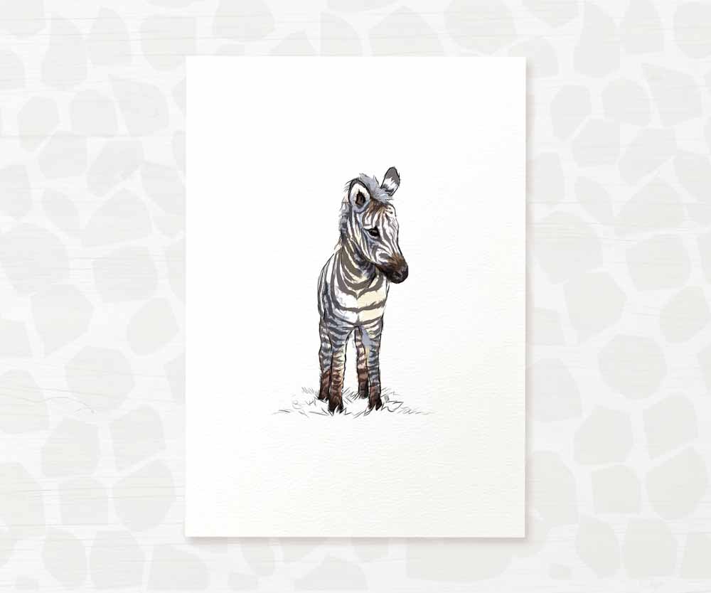 Safari Nursery Prints New Baby Shower Gift Boy Girl Zebra Animal Wall Art Set Playroom Decor