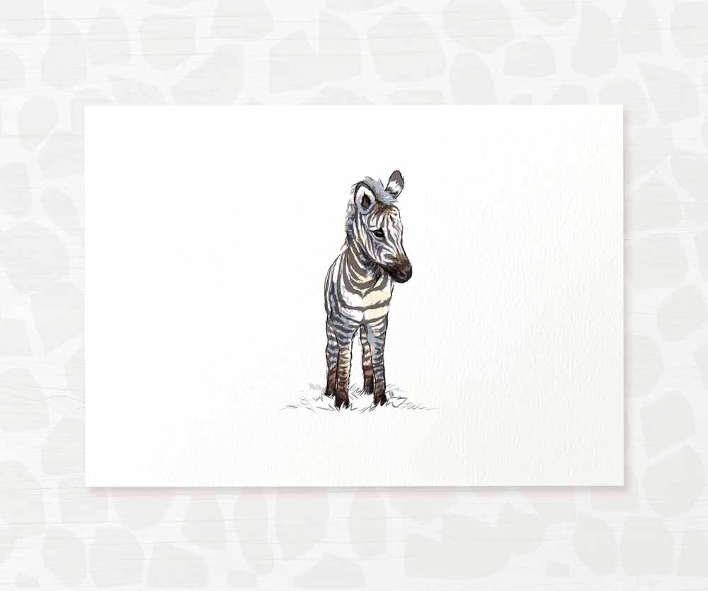 Safari Nursery Prints New Baby Shower Gift Boy Girl Zebra Animal Wall Art Set Playroom Decor